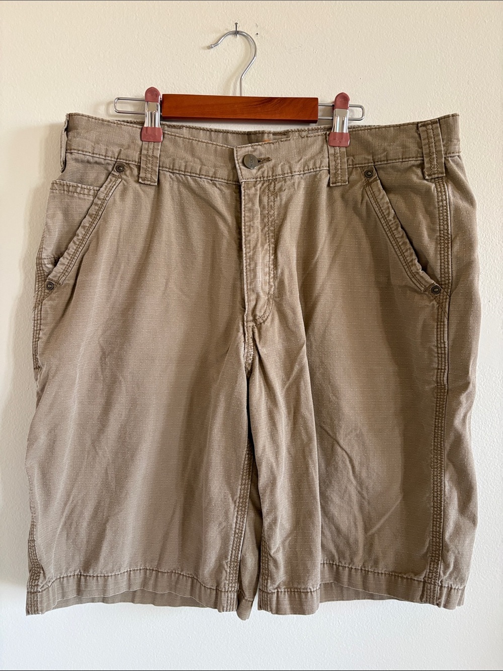 Carhartt Men’s Tacoma Ripstop Work Relaxed Fit Shorts - Size 34 Khaki 100240